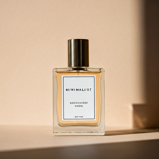 Minimalist glass perfume bottle