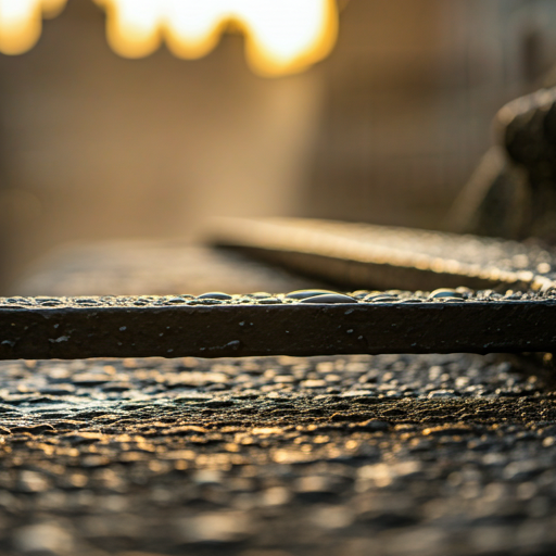 8K 微距：黎明重雾依附工业金属与湿石，冷冽有氛围