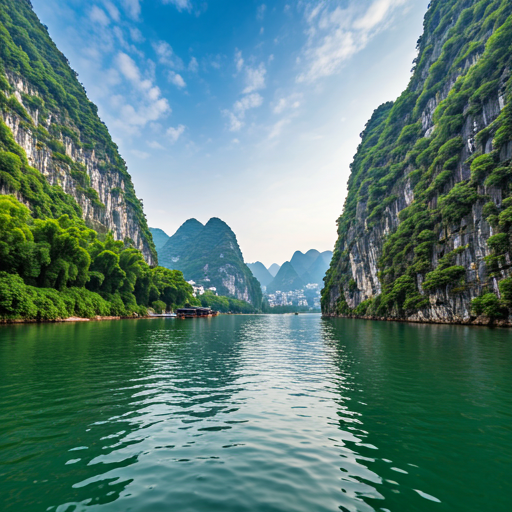 桂林江雾商业照