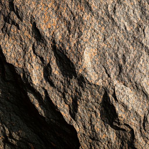 风化花岗岩的极致微距肌理